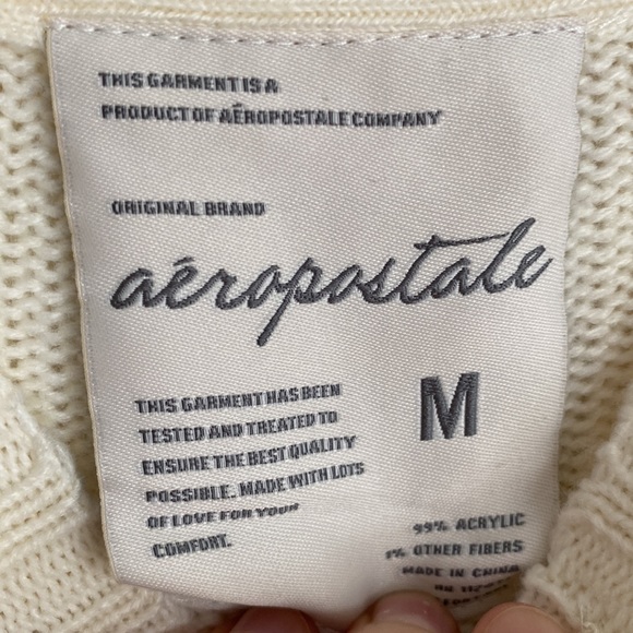 Aeropostale hooded knit cardigan sweater size medium. Ladies. - Picture 11 of 13